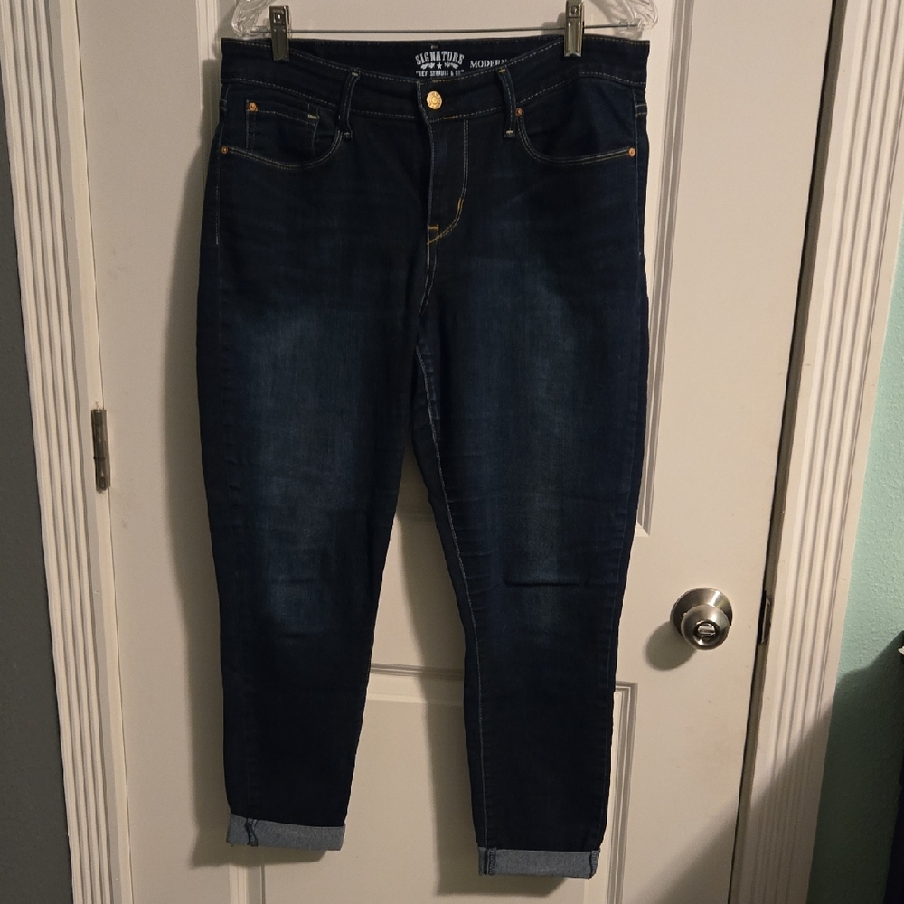 Signature by Levi Strauss Dark Indigo Women's Cropped Jeans